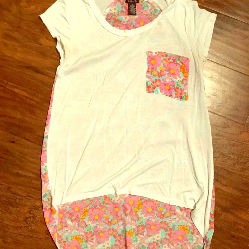 High-low Floral Top